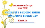 Phương trình Tổng quát của đường thẳng trong mặt phẳng Oxy lớp 10? Hỏi nhanh đáp gọn môn Toán